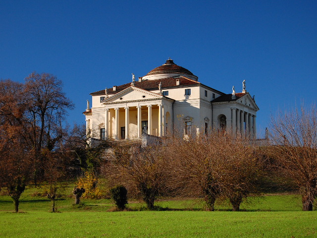 Palladio's Villa La Rotonda near Vicenza, exemplifying his rules of harmonic proportion